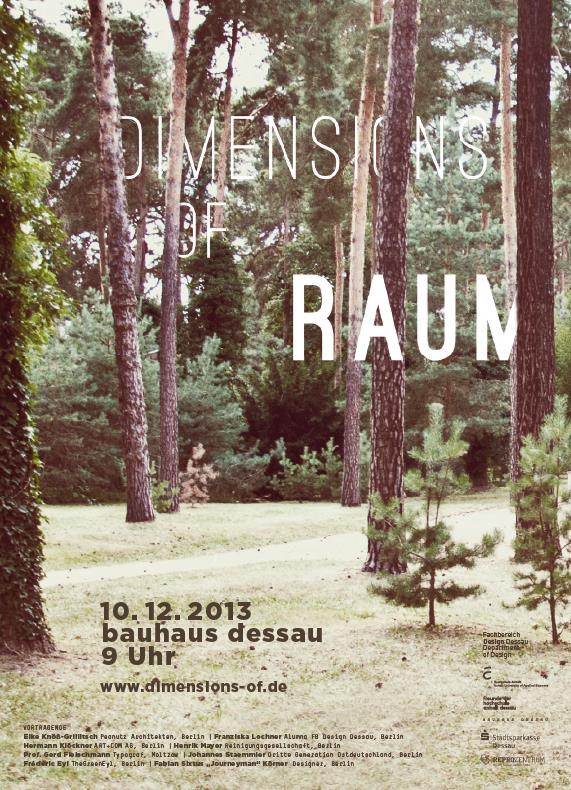 Dimensions of : Raum Conference at Bauhaus Dessau